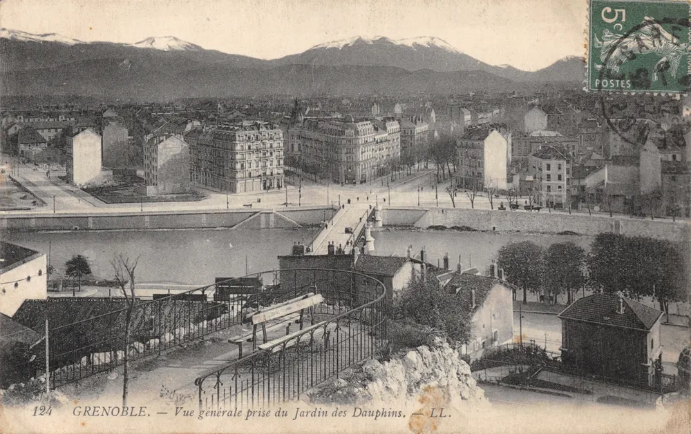 Grenoble — Allgemeiner Blick vom Jardin des Dauphins — LL. n°124 - Vorderseite