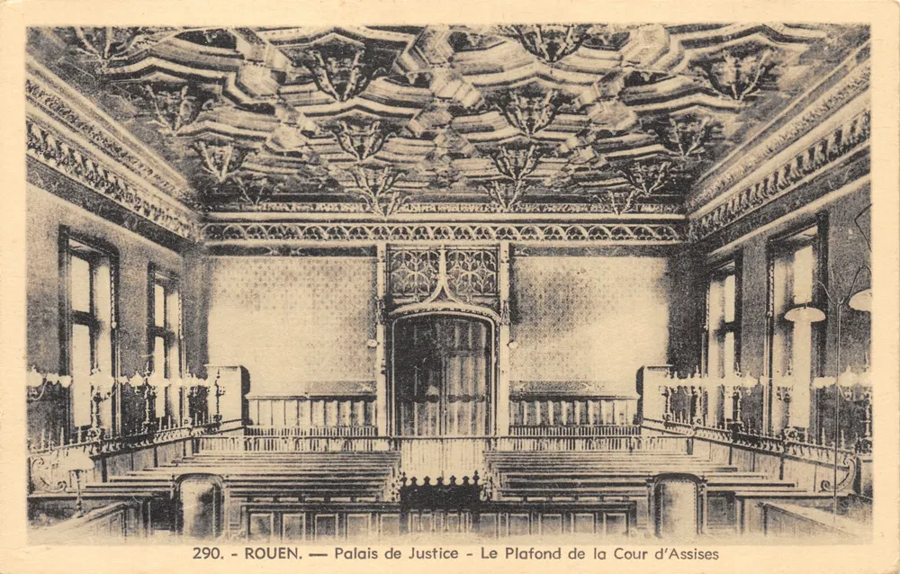 Rouen — Palais de Justice — Le Plafond de la Cour d'Assises - Recto