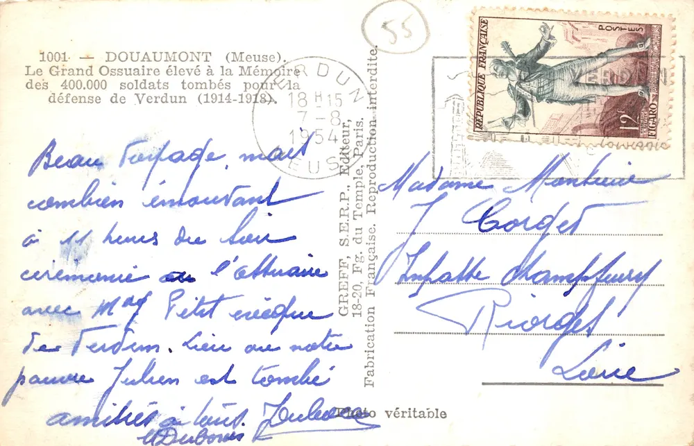 Douaumont — Le Grand Ossuaire — éditeur Greff - पीछे
