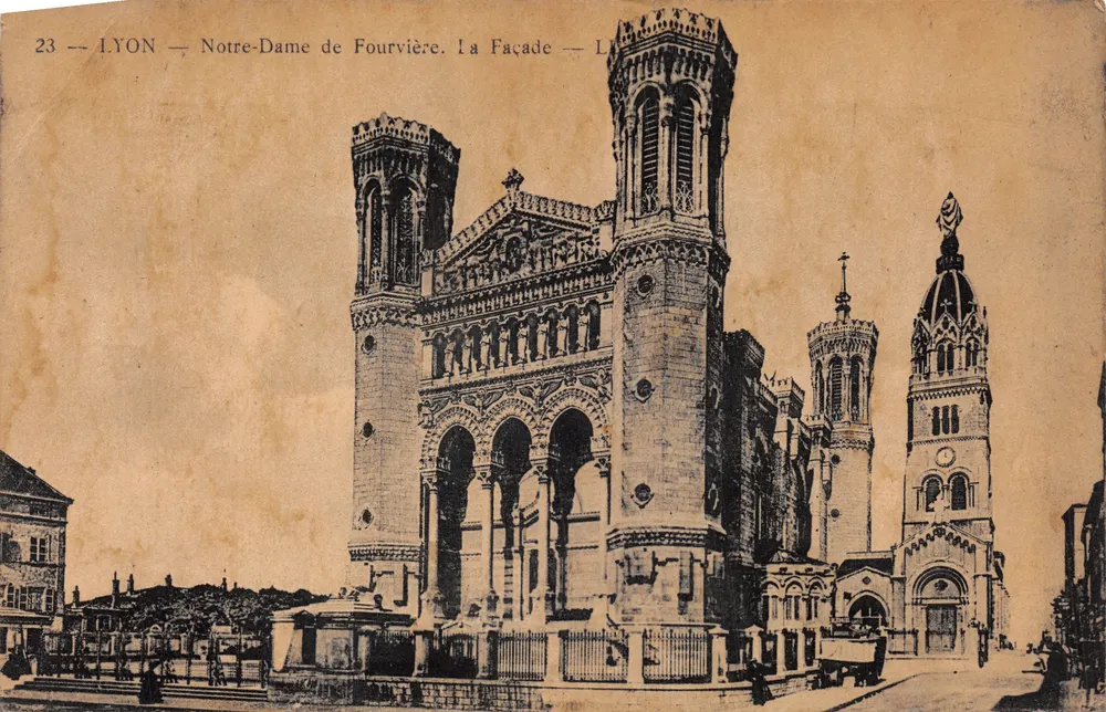 LYON — Notre-Dame de Fourvière. Die Fassade — Verlag: Lévy, Lévy et Neurden réunis, Paris - Vorderseite