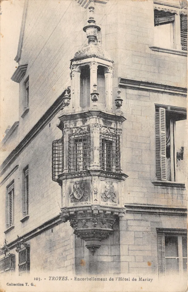 Troyes — Überkragung des Hotels Marizy — Sammlung T. G., n° 103 - Vorderseite