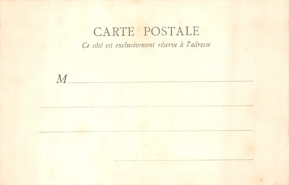 Château de Chantilly — Les Gemmes — B. F., PARIS - Achterkant
