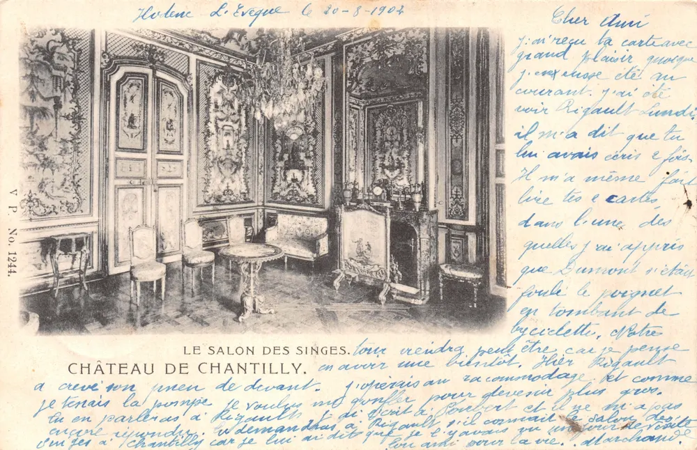 Der Affensalon — Schloss Chantilly — V.P. Nr. 1244 - Vorderseite