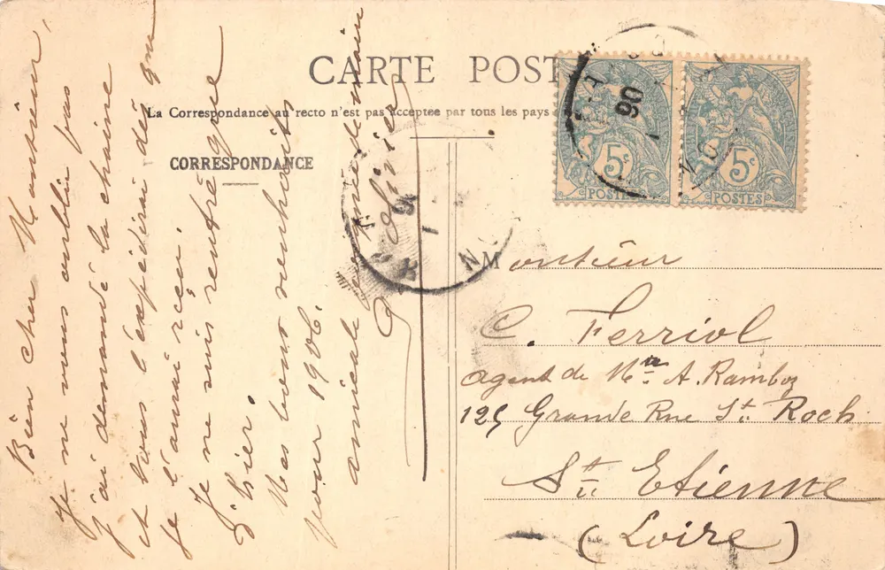Dijon — Escalier de la Tour de Bar — L. V., édit - 뒷면