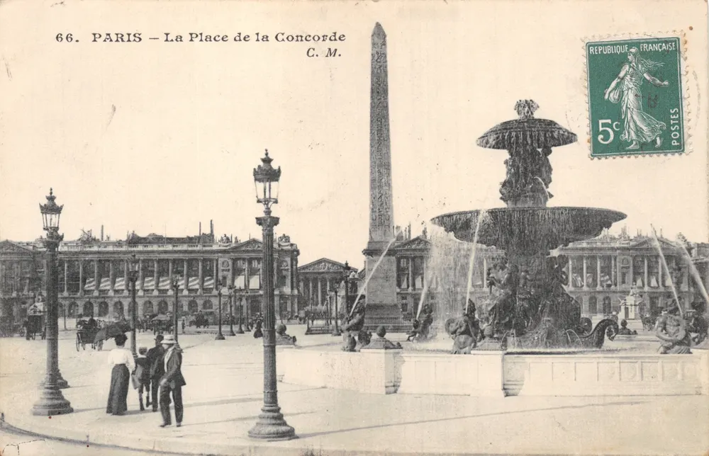 Paris — La Place de la Concorde — C.M. n°66 - 앞면