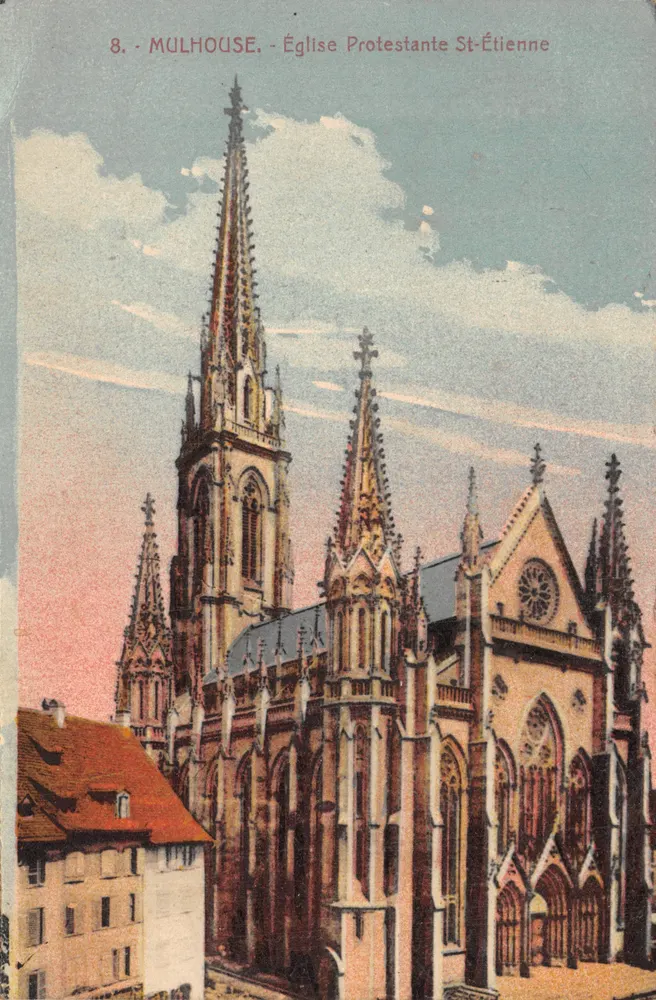 Mulhouse — evangelische Kirche St-Étienne — Verlag MARQUET, Nr. 8 - Vorderseite