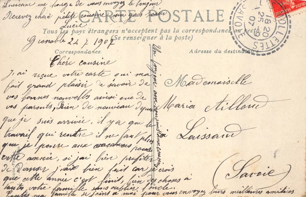 Grenoble — Cours Saint-André mit dem Hotel Bayard — Verlag L.V. & Cie - Rückseite