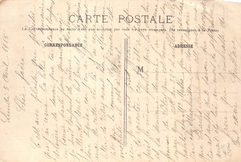 Arras — Ansicht von Arras nach dem Bombenangriff — A.R. n°287 - Rückseite