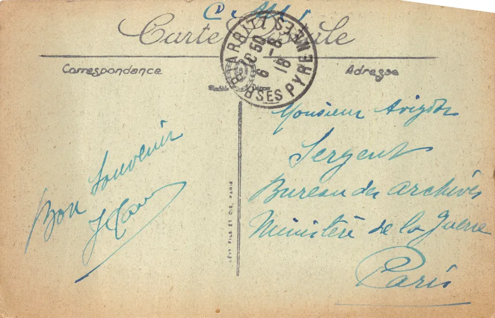 Biarritz — Villa Belza und die Rhune — LL. — n° 203 - Rückseite