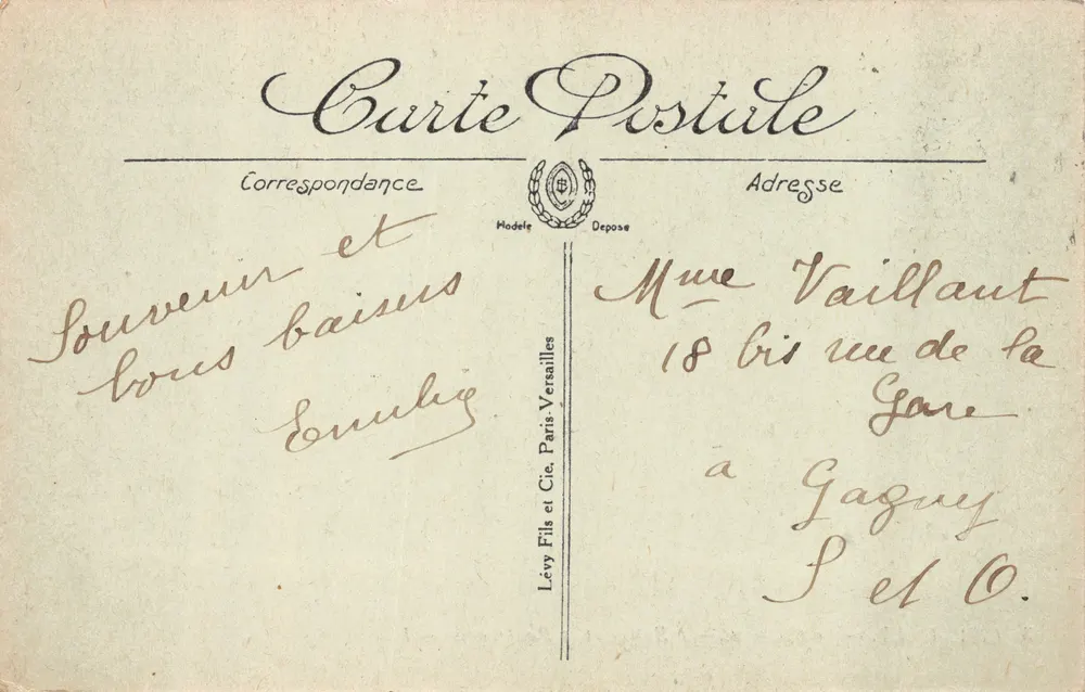Chantilly — Das Schloss — Der Eingang und die Zugbrücke — LL. — Verlag: LL - Rückseite