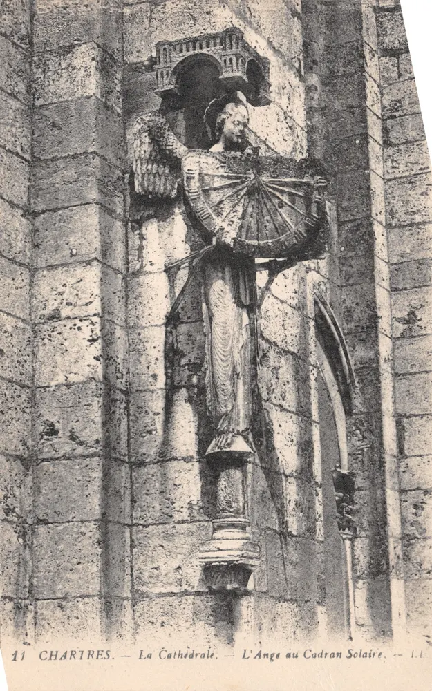 Chartres — Die Kathedrale — Der Engel am Sonnenuhr — L.L - Vorderseite