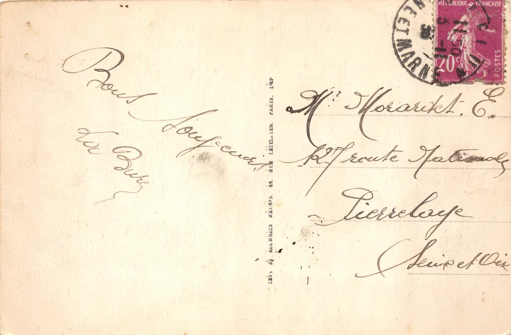 MELUN — La Préfecture vue du jardin — LL. — n° 61 - Verso
