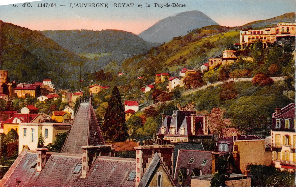 Royat — Ansicht des Dorfes und des Puy-de-Dôme — G. d'O. 1147/64 - Vorderseite