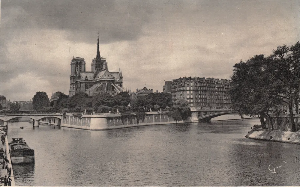 Paris — Kathedrale Notre-Dame Ansicht vom Pont au Change — Verlag Guine - Vorderseite