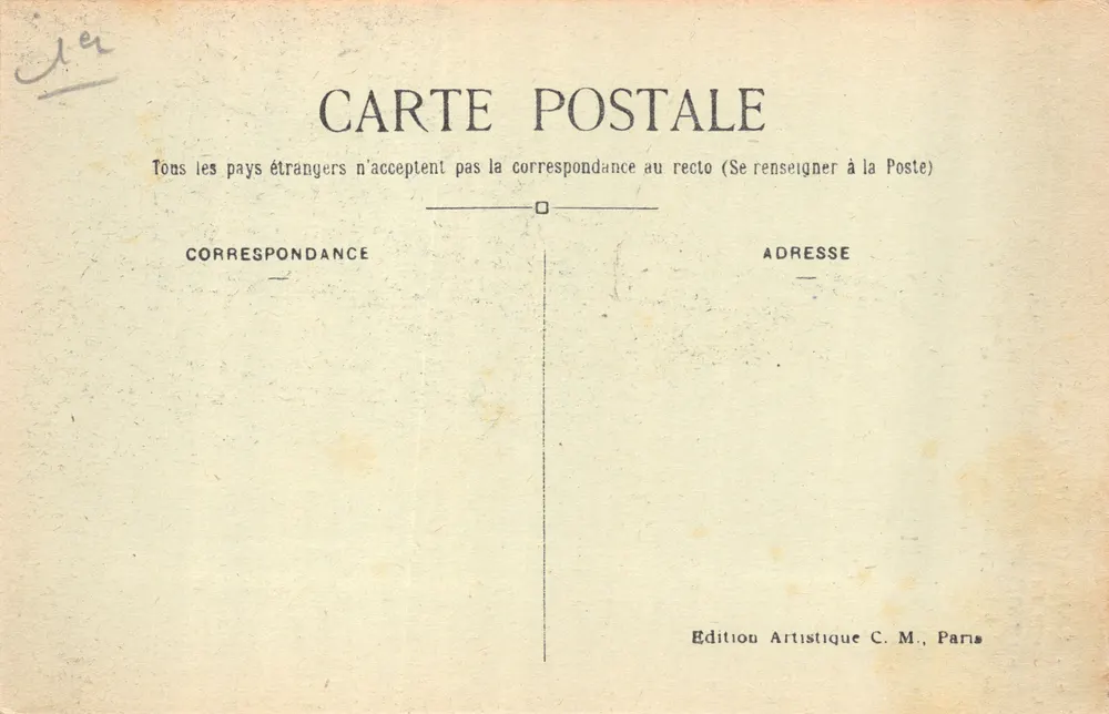 Paris (1er arrt) — La Sainte-Chapelle — Édition Artistique C. M - Verso