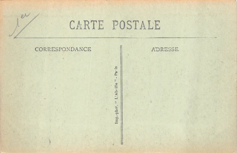 Arc de Triomphe du Carrousel — monument in Paris, Verlag Imp. phot. 'L'Abîle' - Paris - Rückseite