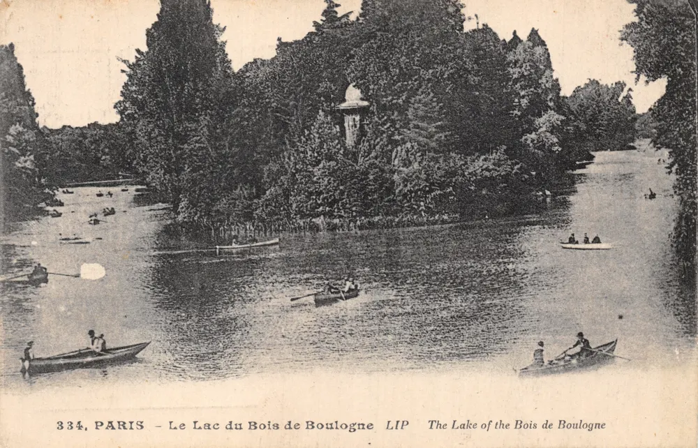 Paris - Ansicht des Sees im Bois de Boulogne — Verlag LIP, Nr. 334 - Vorderseite
