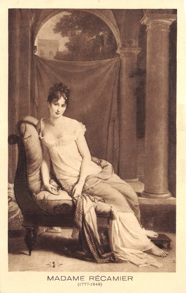 Madame Récamier — Portrait in einem klassischen Salon — Verlag BRAUN & Cie, Paris - Vorderseite