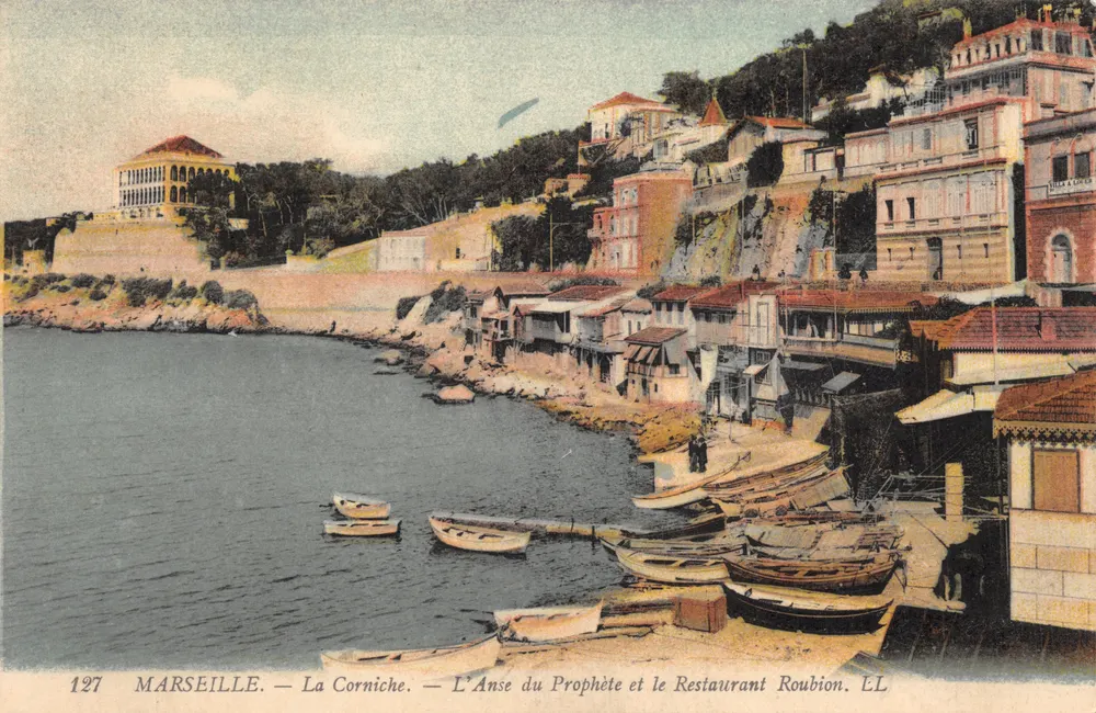 Marseille — Die Corniche — L'Anse du Prophète und das Restaurant Roubion — Verlag LL, Nr. 127 - Vorderseite