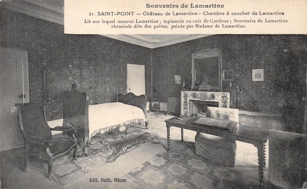 Saint-Point — Schloss Lamartine — Schlafzimmer von Lamartine - Vorderseite