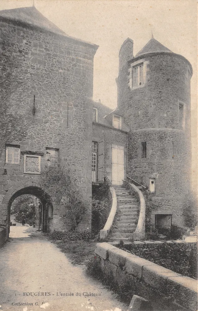 Fougeres — Ansicht des Schlosses Eingang — Verleger unbekannt, Nr. 1 - Vorderseite