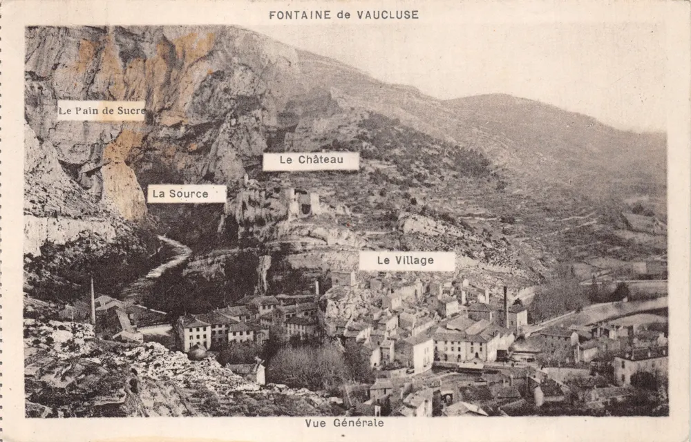 Fontaine de Vaucluse — Vue Générale — Édition Artisitique - 앞면