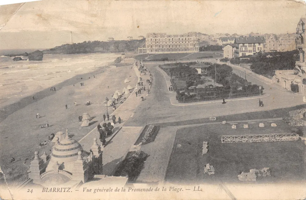 Biarritz — Allgemeiner Blick auf die Promenade der Strandpromenade — LL, n°24 - Vorderseite