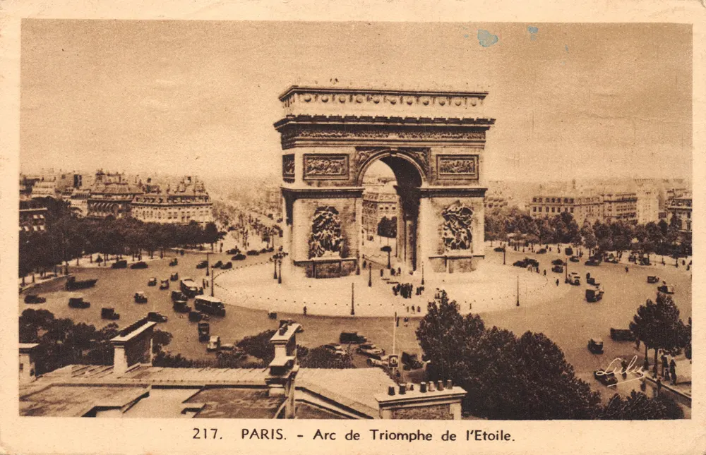 Paris - Arc de Triomphe de l'Étoile — éditeur Dille, n° 217 - Recto