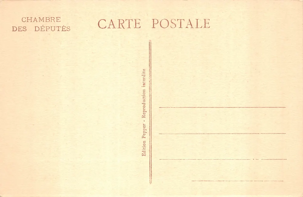 Chambre der Abgeordneten — Saal der Buvette — Edition Pepper - Rückseite
