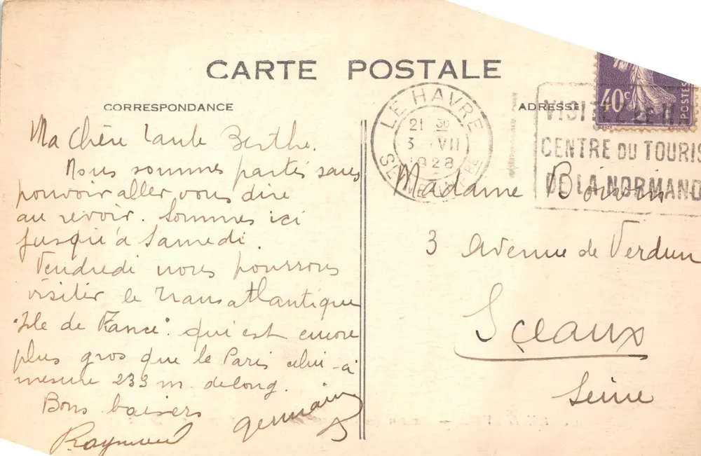 Le Havre — Hafenbecken des Handels — G. F. Le Havre - Rückseite