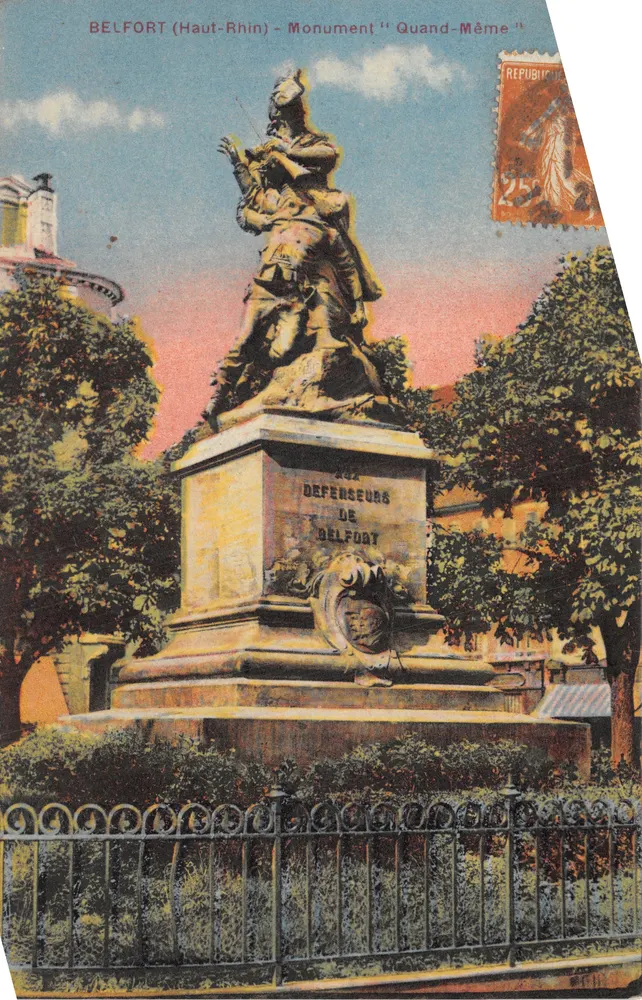 Belfort (Haut-Rhin) - Monument "Quand-Même" - Éditeur E. Karrem, prot. Belfort - Recto