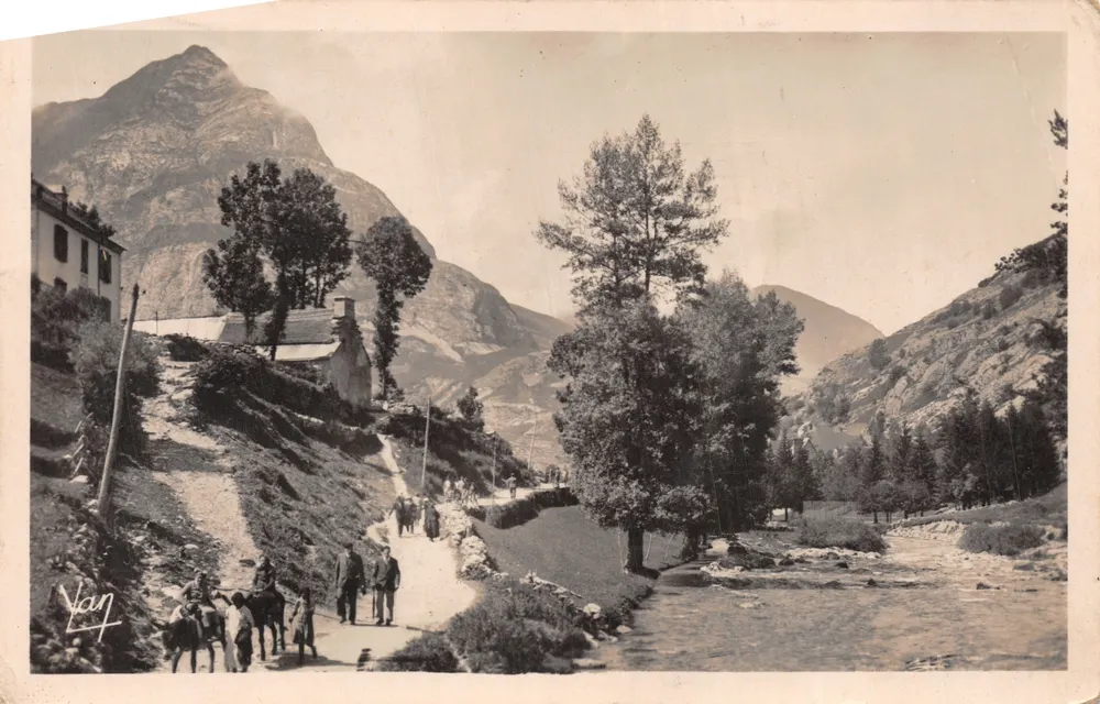 Ansicht von Gavarnie — der Pic Sécuignac (Höhe 2575 m.) — Edition Photo Quinault - Vorderseite