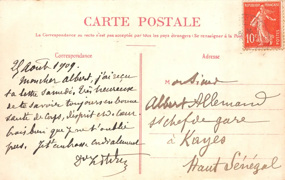 Embrun — Vue de dessous le Roc — Pap. J. Goation, Embrun - Verso