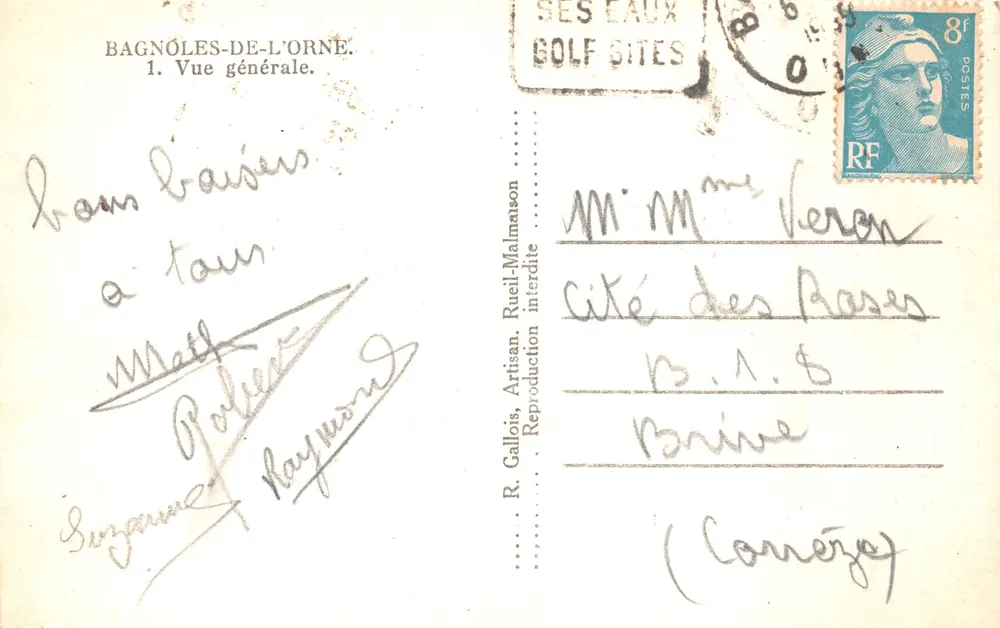 Bagnolles-de-l'Orne — Allgemeiner Blick — R. Gallois, Rueil-Malmaison - Rückseite