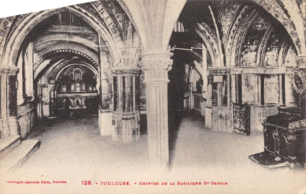 Toulouse — Krypten der Basilika Saint-Sernin — Von Labouche Frères gedruckt, Nr. 126 - Vorderseite