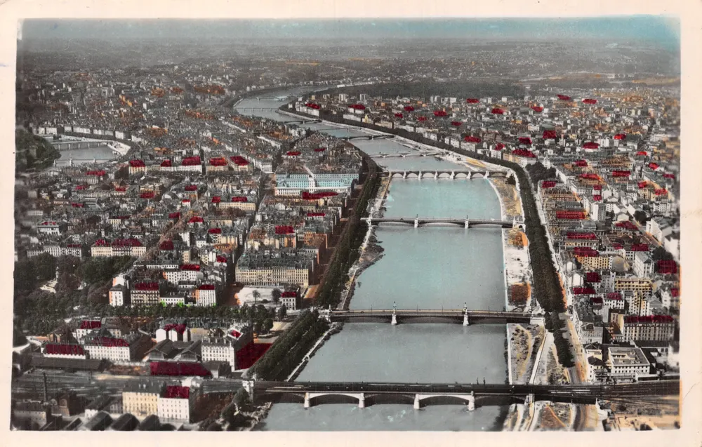 Lyon — Les ponts sur le Rhône — Éditions J. CELLAND - Recto