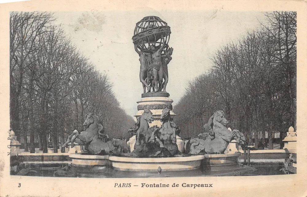Paris — Fontaine de Carpeaux — Verlag N.G. Paris, Nr. 3 - Vorderseite
