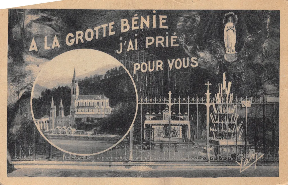 Die Gesegnete Höhle — Die Basilika und die Höhle — Edition Lourdes - Vorderseite