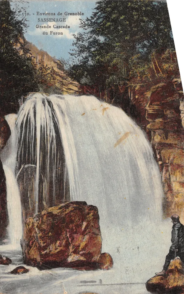 Große Wasserfall des Furon — Sassenage, Umgebung von Grenoble — Ausgabe BOURCIER, Grenoble, Nr. 350 - Vorderseite