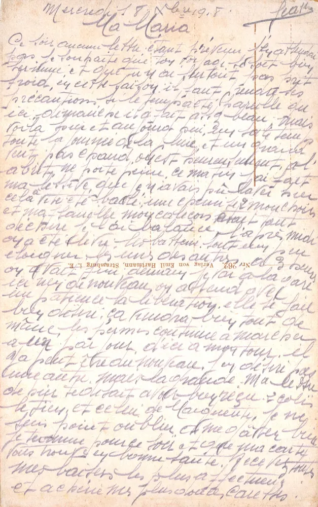 Strasbourg i. E. — Die Kathedrale — Verlag von Emil Hartmann, Nr. 963 - Rückseite