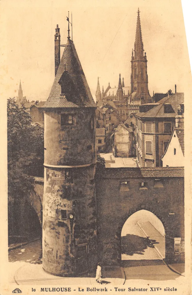 Mulhouse - Le Bollwerk - Tour Salvator XIVe siècle - Recto