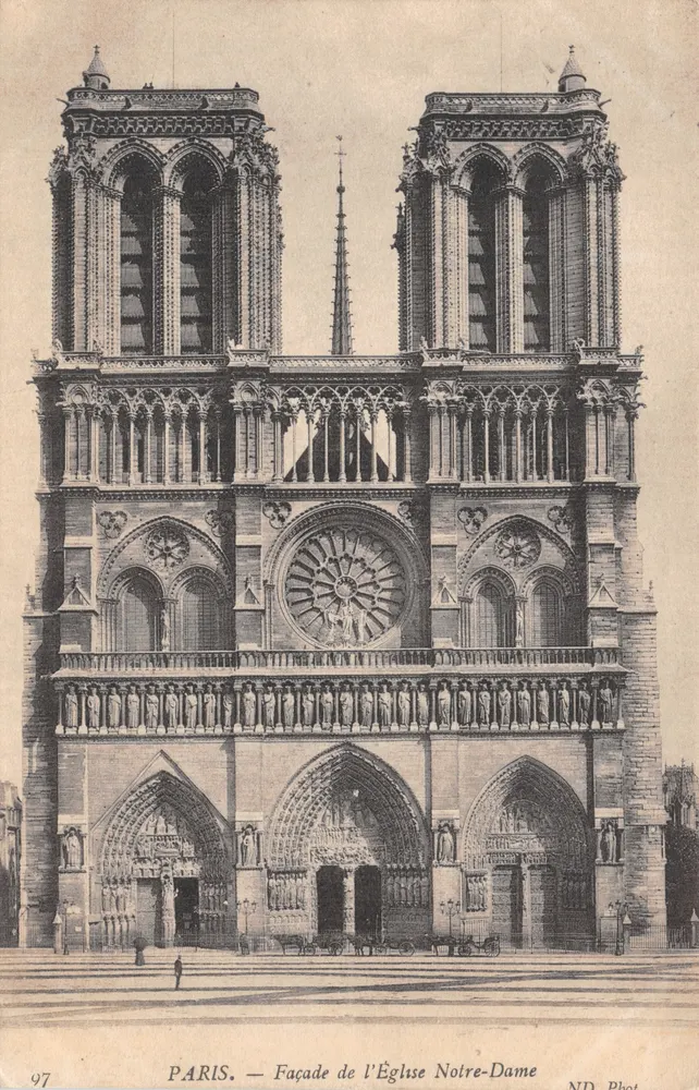PARIS — Fassade der Kirche Notre-Dame — ND Phot, n° 97 - Vorderseite