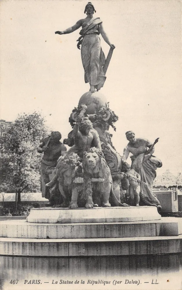 Paris — La Statue de la République (par Dalon) — LL, n° 467 - 앞면