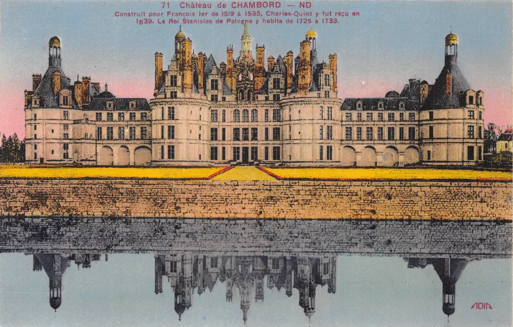 Château de Chambord — view with reflection — publisher ADIA IMP. NICE - Front