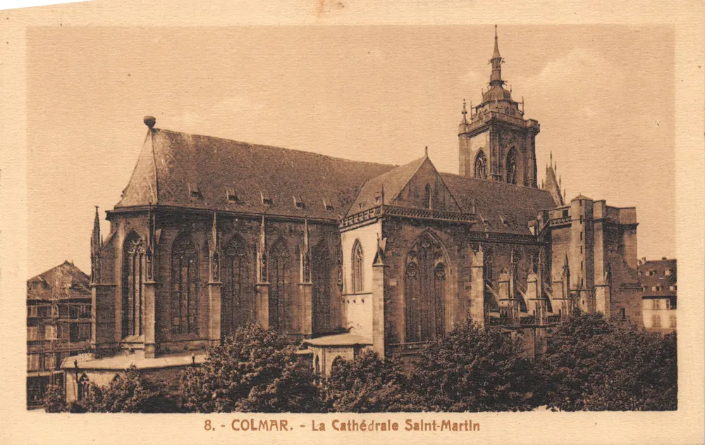 Colmar — Ansicht der Kathedrale Saint-Martin — Verlag 'Cartes "la Gigogne"' - Vorderseite
