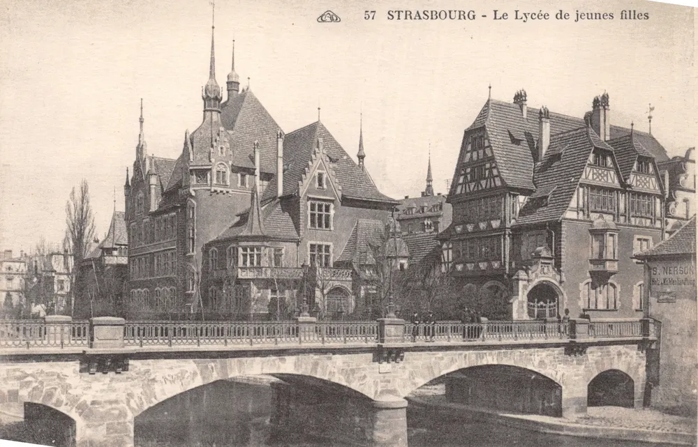 Strasbourg - Ansicht des Lycée de jeunes filles — Verlag S. NERSON, Nr. 57 - Vorderseite