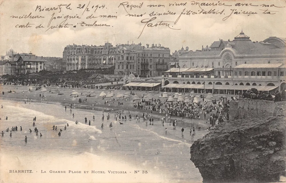 Biarritz - Die Grande Plage und Hotel Victoria - N° 35 - Vorderseite