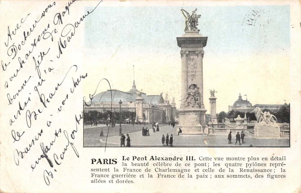 Paris — O Ponte Alexandre III — editor não visível - Frente