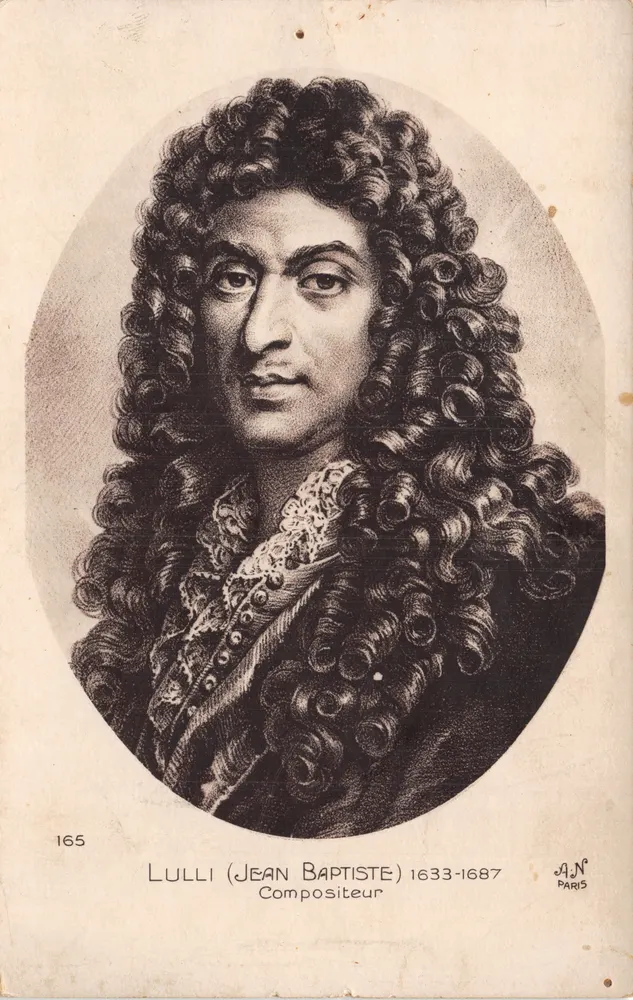 Jean-Baptiste Lully — gravierter Porträt — Verleger A.J.N. PARIS n°165 - Vorderseite