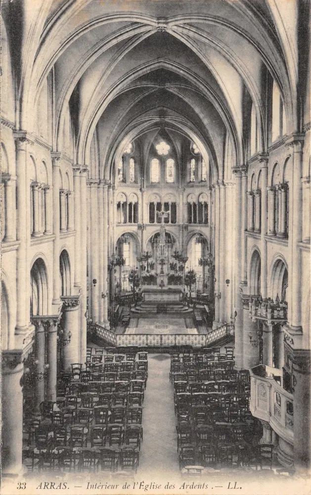 Arras — Innenansicht der Église des Ardents — LL. n°33 - Vorderseite